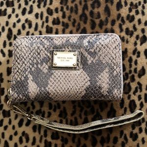 Michael Kors Snakeskin Wristlet Wallet